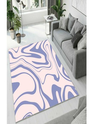 Colorix Carpet Dijital Baskı Dekoratif Kaymaz Taban Antibakteriyel Yıkanabilir Halı NO:2362