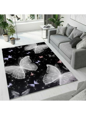 Colorix Carpet Dijital Baskı Dekoratif Kaymaz Taban Antibakteriyel Yıkanabilir Halı NO:2426