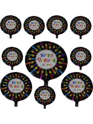 Feyza Design Yüksek Kalite Çok Renkli Renk Değiştiren Folyo Doğum Günü Balonları 10 Adet