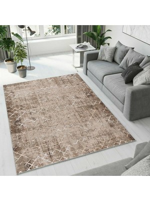 Colorix Carpet Dijital Baskı Dekoratif Kaymaz Taban Antibakteriyel Yıkanabilir Halı NO:2470