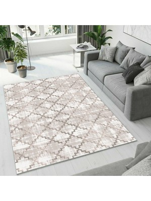 Colorix Carpet Dijital Baskı Dekoratif Kaymaz Taban Antibakteriyel Yıkanabilir Halı NO:2589