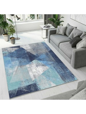 Colorix Carpet Dijital Baskı Dekoratif Kaymaz Taban Antibakteriyel Yıkanabilir Halı NO:2532