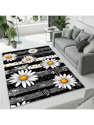 Colorix Carpet Dijital Baskı Dekoratif Kaymaz Taban Antibakteriyel Yıkanabilir Halı NO:2711