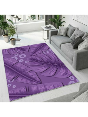 Colorix Carpet Dijital Baskı Dekoratif Kaymaz Taban Antibakteriyel Yıkanabilir Halı NO:2403