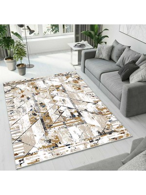 Colorix Carpet Dijital Baskı Dekoratif Kaymaz Taban Antibakteriyel Yıkanabilir Halı NO:2801