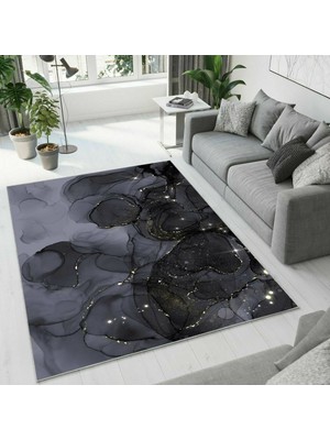 Colorix Carpet Dijital Baskı Dekoratif Kaymaz Taban Antibakteriyel Yıkanabilir Halı NO:2390