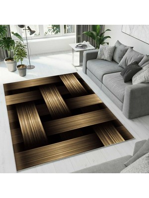 Colorix Carpet Dijital Baskı Dekoratif Kaymaz Taban Antibakteriyel Yıkanabilir Halı NO:2391