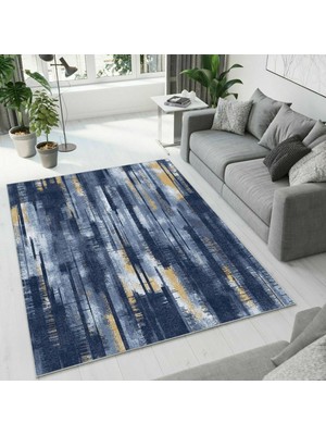 Colorix Carpet Dijital Baskı Dekoratif Kaymaz Taban Antibakteriyel Yıkanabilir Halı NO:2458