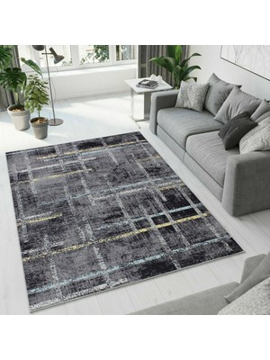 Colorix Carpet Dijital Baskı Dekoratif Kaymaz Taban Antibakteriyel Yıkanabilir Halı NO:2508