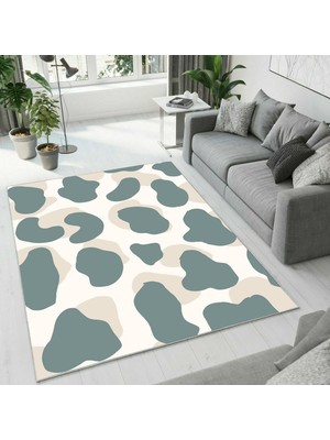 Colorix Carpet Dijital Baskı Dekoratif Kaymaz Taban Antibakteriyel Yıkanabilir Halı NO:2382