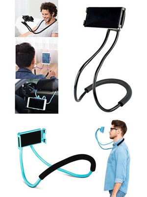 Özgün Adım® Boyuna Asılan Ergonomik 360 Derece Cep Telefonu Tutucu Stand
