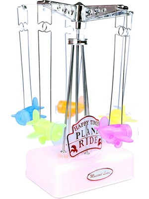 Özgün Adım® Hareketli Uçaklı Kurmalı Hediyelik Küçük Müzik Kutusu Aleti