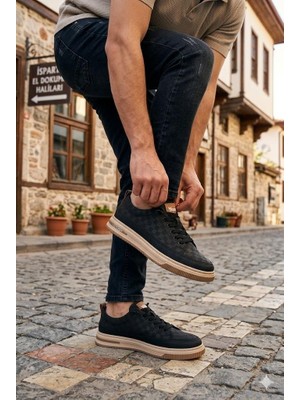 Pepita E385 Rahat Hafif Keten Özel Tasarım Spor Sneaker Erkek Ayakkabı