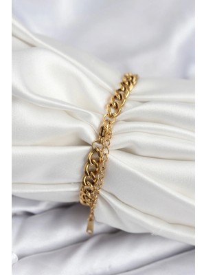 Alvo Store Buğz 316L Çelik Gold Renk Yazı Yazmaya Uygun Kadın Bileklik - Buğz