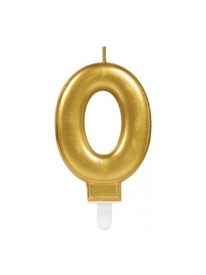 EkoAlışverişDünyam 0 Rakamı Mum Gold Renk