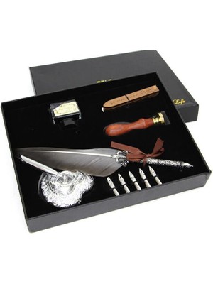 Divit Hokka Mühür ve Tüylü Kalem Seti Hediyelik