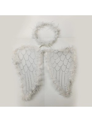 Alvo Store Buğz Melek Kanadı ve Tacı Beyaz Renk