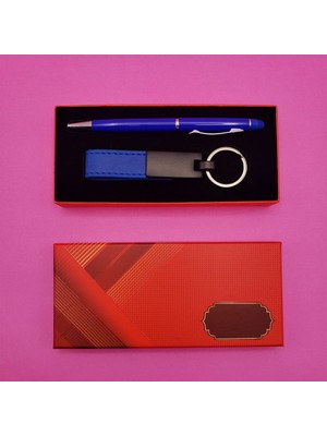 Mavi Kalem Anahtarlık Set