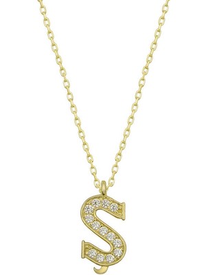 925 Ayar Gümüş Ş Harfi Kadın Gümüş Kolye