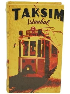 Kutu Kitap Taksim Ahşap Suni Deri Kaplı Dekoratif Hediyelik