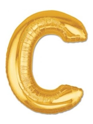 EkoAlışverişDünyam C Harf Folyo Balon Altın Renk  40 Inç