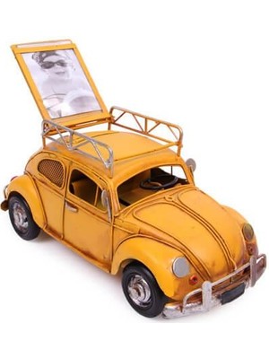 Dekoratif Metal Araba Çerçeveli ve Kumbaralı Hediyelik