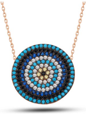 925 Ayar ​gümüş Rose Nazar Kadın Kolye