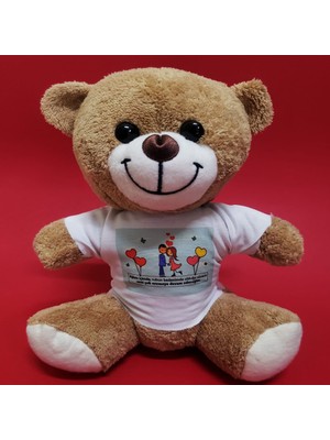 Tişörtlü Kahverengi Peluş Ayıcık