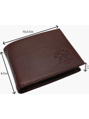 Westpolo Hakiki Deri Bozuk Para ve Bol Kart Bölmeli Erkek Cüzdanı - Kahverengi