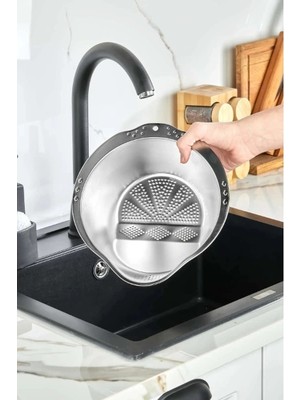 TE Dükkan Buğz Paslanmaz Çelik Pirinç Süzgeci