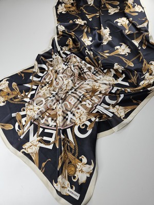 Yeni Sezon Çiçek Desen Ekose Zincir Vual Ipek Şal Premium