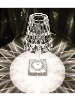 TE Dükkan Buğz Kristal Abajur LED Kumandalı ve Dokunmatik Masa Lambası