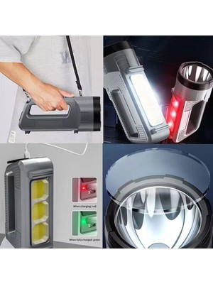 TE Dükkan Buğz Güçlü Şarjlı Fener Masa Lambası WT-603