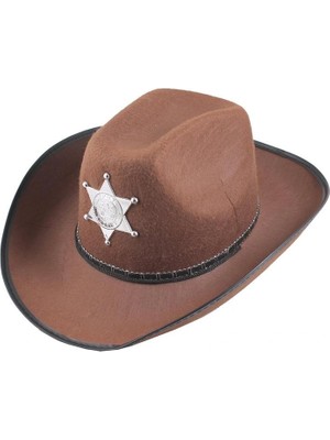 TE Dükkan Buğz Çocuk Kovboy Şapkası Kahverengi