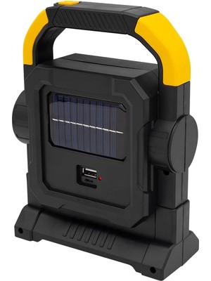TE Dükkan Buğz HC-7078-C 3 Çalışma Modlu Cob Ledli Solar Taşınabilir Şarjlı Solar Lamba ( Buğz )