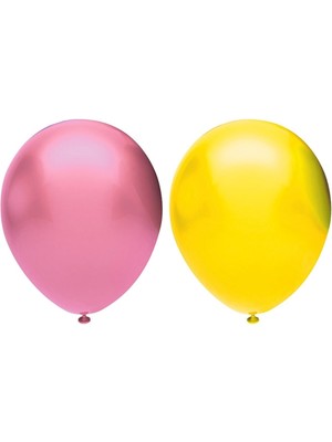 Feyza Design Metalik Balon Seti 30 Adet Çok Renkli Düz Balonlar