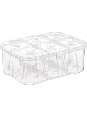 EkoAlışverişDünyam Su Bardağı Taşıma Kutusu Şeffaf - 6 Bardak Kapasiteli Piknik Kutusu