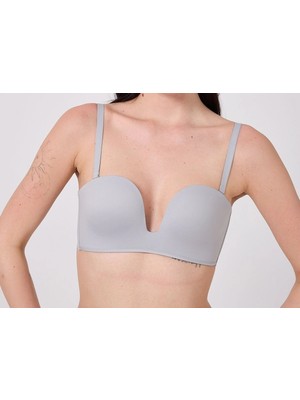 EkoAlışverişDünyam Freshness MSF05 Destekli V Dekolte Lazer Kesim Sütyen