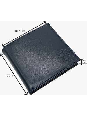 Westpolo Morde Bozuk Para Bölmeli Hakiki Flötr Deri Erkek Cüzdanı - Lacivert