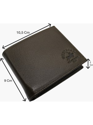 Westpolo Bozuk Para ve Bol Kart Bölmeli Hakiki Deri Erkek Cüzdan Kartlık - Yeşil