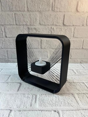 Alvo Store Buğz Askılı Kare Mumluk Duvar Dekoru Loş Salon ve Modern Mekanlar - Buğz