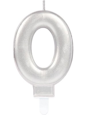 Alvo Store Buğz 0 Rakam Mum Gümüş Renk