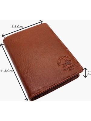 Westpolo Deri Bozuk Para Bölmeli Erkek Cüzdan - Taba