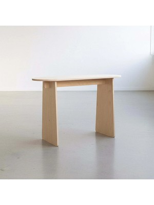 Comart Minimalist Huş Kontrplak Konsol Masa – Modern Dresuar / Antre Masası / Salon Yan Sehpası