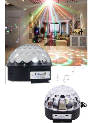 Alvo Store Buğz Küre Disko Topu Müzik Çalar Renkli Lazer Işıklı Bluetooth Disko Parti Işığı Kumandalı - Buğz