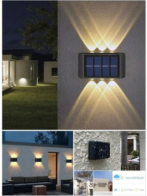 2'li Modern Güneş Enerjili Çift Taraflı LED Aplikasyonlar