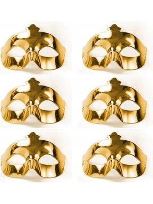 Alvo Store Buğz Altın Metalize Renk Düz Balo Parti Maskesi