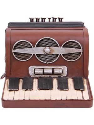 Dekoratif Metal Akordeon Dekoratif Obje Biblo Hediyelik