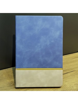 Desenli Gri Deri Defter