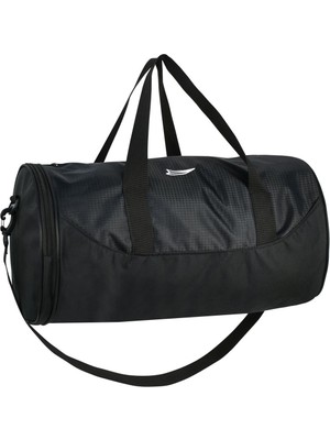 Silindir Spor Çanta El Valizi Siyah